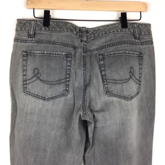 LOFT Jeans Skinny Fit Distressed Grey Charcoal Wash 100% Cotton Denim Size 8 - Picture 5 of 7